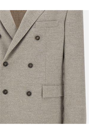 Blazer in misto lana e viscosa grigio chiaro PAOLO PECORA | L05130882943